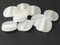 10 20mm White Flat Round Vintage Cultura Pearls Plastic Coin Beads